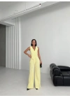 Keten Sirti Çapraz Geçi̇şli̇ Cepken Pantolon Takim
