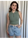 Kısa fermuarlı crop