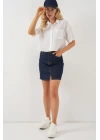 Kısa Kol Crop Gömlek 20341 - Beyaz