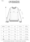 Kışlık Bisiklet Yaka Ön Ve Arka Baskılı SweatShirt - Siyah