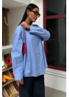 Klasik Oversize Poplin Gömlek 3421