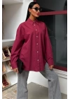 Klasik Oversize Poplin Gömlek 3421