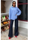 Klasik Oversize Poplin Gömlek 3421