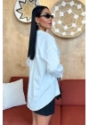 Kristal Taş Çakımlı Poplin Gömlek 3413