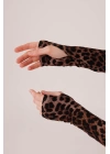 Leopar Desen Basic Bluz