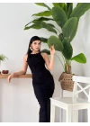 Lers Çiçek Detaylı Elbise