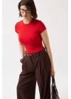 Likralı Basic T-Shirt
