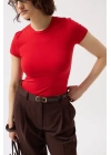 Likralı Basic T-Shirt