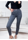 Likralı Yüksek Bel Jean Pantolon