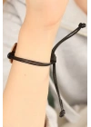 LOVE (Aşık) Siyah Deri İpli Unisex Mood Bileklik