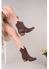 Matin Acı Kahve Cilt Topuklu Bot
