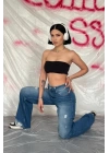 Mavi Palazzo Lazerli Jeans Pantolon