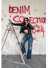 Mavi Yırtık Jeans Pantolon