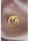 Metal Gold Renk Ayarlamalı Kadın Yüzük