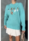 Midred Cut Out Triko Kazak 1200-09
