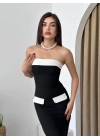 Mielle Cep Detaylı Straplez Elbise