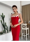 Mıng Çiçek Detaylı Elbise
