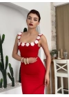 Mıng Çiçek Detaylı Elbise