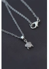 Minimal Caretta Caretta Silver Renk Zirkon Taşlı Kadın Kolye