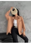 Modal oversize cepli gömlek
