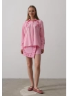 Nakış Detaylı Etekli Takım - Pembe