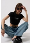 Nepo Baskılı Crop T-Shirt