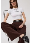 Nepo Baskılı Crop T-Shirt