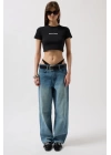 Nepo Baskılı Crop T-Shirt