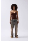 Önü Büzgülü Askılı Bodysuit
