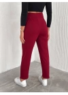 örme krep pantolon çift düğmeli