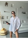 Oversize Çizgili Gömlek