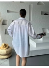 Oversize Çizgili Gömlek