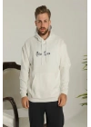 Oversize Üç İplik Şardonlu Kapüşonlu Sweatshirt – Beyaz “Other Lives” Ön Ve Arka Baskılı, Kanguru Cepli, Ribanalı Rahat Kışlık Model Beyaz