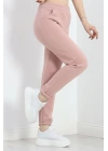 Paça Lastikli 3 İplik Eşofman Altı Gülkurusu - 20956.1878.