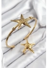 Pirinç Deniz Yıldızı Model Gold Renk Bileklik Yüzük Set
