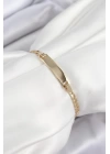 Pirinç Dikdörtgen Model Gold Renk Xuping Bebek Künyesi