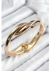 Pirinç Düğüm Model Gold Renk Kadın Kelepçe