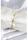 Pirinç Gold Renk Halley Yıldız Model Kadın Bileklik