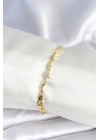 Pirinç Gold Renk Kadın Manifest Bileklik