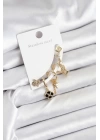 Pirinç Gold Renk Kadın Set Küpe