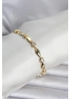 Pirinç Gold Renk Sütun Model Kadın Bileklik