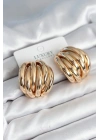 Pirinç Gold Renk Vintage Kadın Küpe