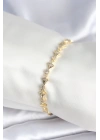 Pirinç Gold Renk Yelpaze Model Kadın Bileklik