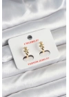 Pirinç Gold Renk Yıldız Kadın Küpe