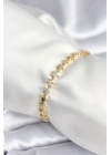 Pirinç Gold Renk Yıldız Model Kadın Bileklik