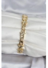 Pirinç Gold Renk Yıldız Model Kadın Bileklik