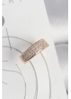 Pirinç Gold Renk Zirkon Taşlı Kadın Kıkırdak Küpe