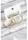 Pirinç Halka Model Gold Renk Kadın Küpe