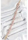 Pirinç Pembe Zirkon Taşlı Daire Baget Model Gold Renk VIP Seri Kadın Bileklik