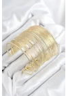 Pirinç Tel Sarma Model Gold Renk Kadın Bileklilk